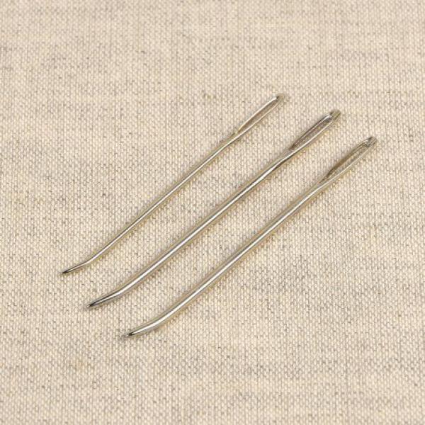 Polsternadeln mit gebogener Spitze, Set mit 3 Nadeln